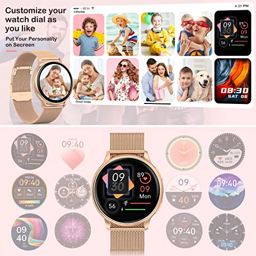 Bluetooth Smartwatch: Calls, Touch Screen, Waterproof - iPhone/Android