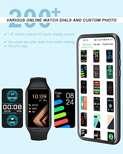Smart Watch, Fitness Tracker, Heart Rate Monitor - Black