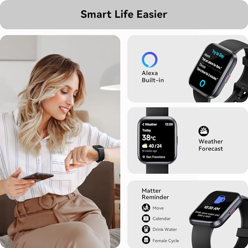 Smart Watch with Alexa, Heart Rate, Sleep Monitor