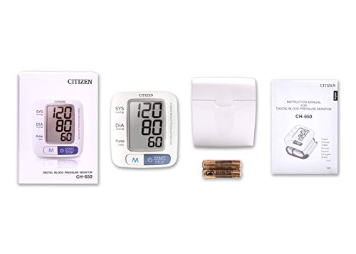 Citizen Digital Wristwatch: Large Display Blood Pressure Monitor
