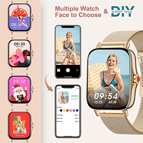 Women's Bluetooth Smart Watch (Answer/Make Call) - 1.69" Full Touch Screen