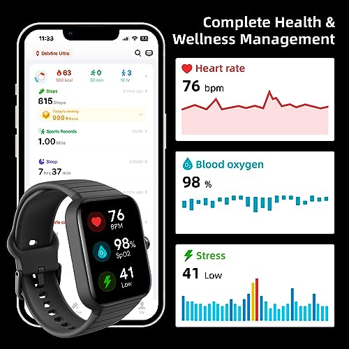 Alexa Smart Watch with Heart Rate Sleep Monitor