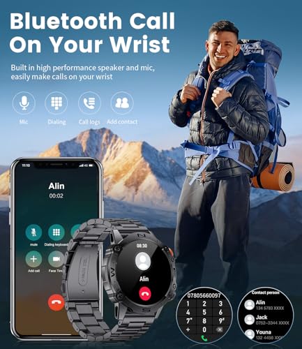 LIGE Smart Watches: 1.43" AMOLED, Bluetooth, Heart Rate
