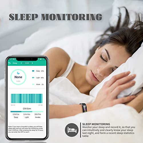 FORHAPAY Fitness Tracker - Heart Rate Blood Pressure Sleep Monitor