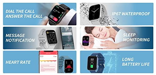 RIZAMZ 1.75” Waterproof Smartwatch for Android IOS