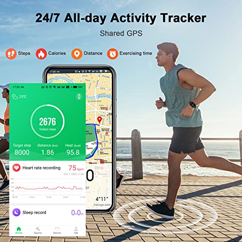 1.69" Smartwatch - Sleep/Heart Rate Tracker, Sport Modes