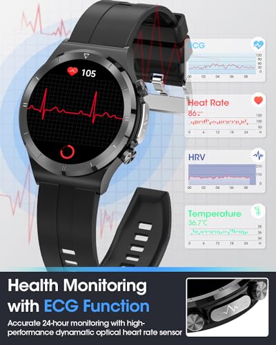 AKUMAKA Smartwatch: ECG, Blood Glucose, Fitness, Waterproof IP68