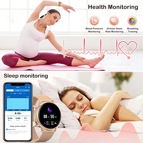 Bluetooth Smartwatch: Calls, Touch Screen, Waterproof - iPhone/Android