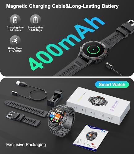 BANGWEI Men's Smartwatch: Call, Fitness Tracker, HR Monitor