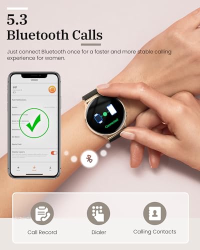 AKUMAKA Women's Smartwatch, Calls, Fitness Tracker