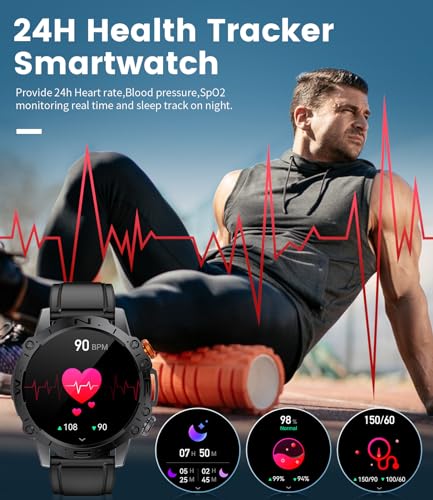 LIGE Smart Watches: 1.43" AMOLED, Bluetooth, Heart Rate