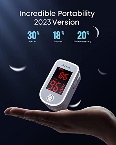 AILE Pulse Oximeter: Accurate Red Screen Oxygen Monitor