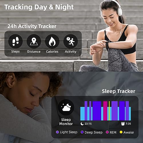 Alexa Smart Watch with Heart Rate Sleep Monitor