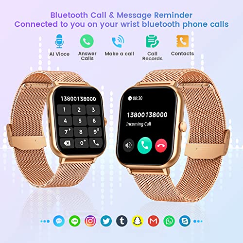 Women's 1.83" Smartwatch: Calls, Heart Rate, Sleep Monitor