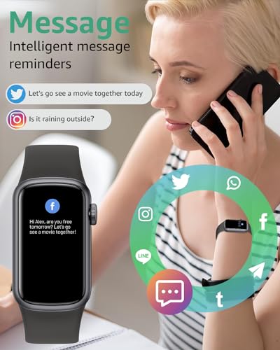 IMFRCHCS Smartwatch: Full Screen, Heart Rate Monitor, Sport Modes