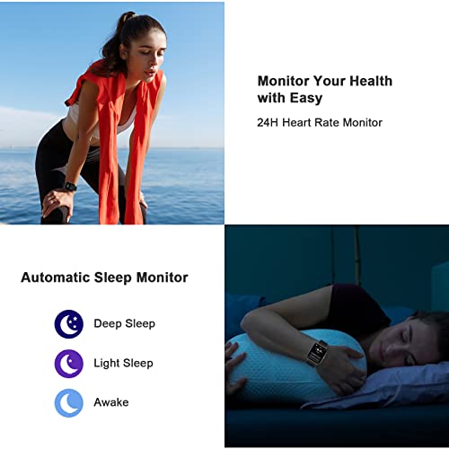 1.69" Smartwatch - Sleep/Heart Rate Tracker, Sport Modes