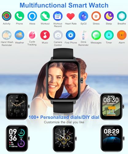 Alexa Smartwatch with Call Function, Fitness Monitoring