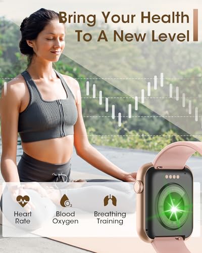 AKUMAKA Women's Smartwatch: Answer/Make Calls, SpO2, Heart Rate