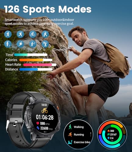 LIGE Smart Watches: 1.43" AMOLED, Bluetooth, Heart Rate