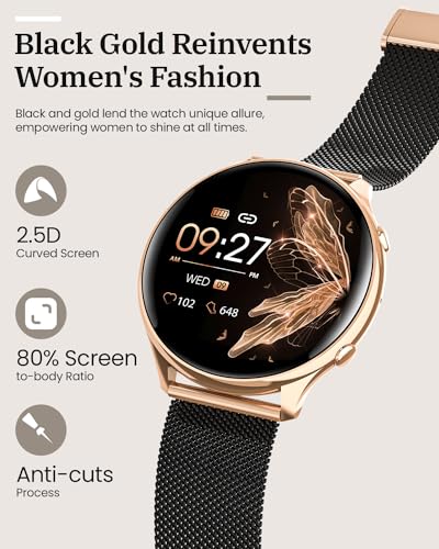 AKUMAKA Women's Smartwatch, Calls, Fitness Tracker