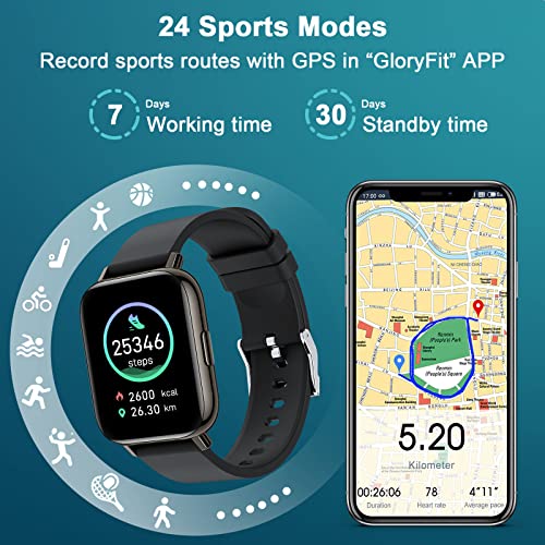 1.69" Smartwatch - Sleep/Heart Rate Tracker, Sport Modes