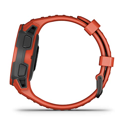 Garmin Instinct Solar Outdoor Smartwatch, Flame Red