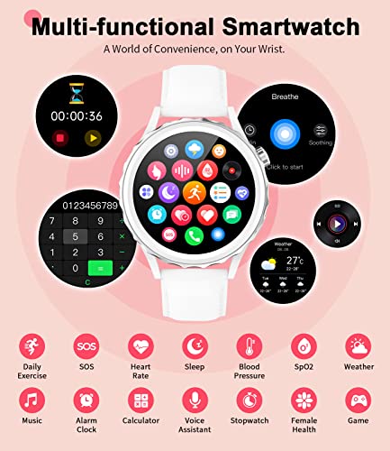 SIEMORL Women's 1.32" Smartwatch: Calls, Fitness, Sports