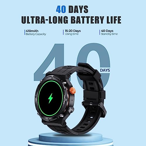 VIRAN Men's Smartwatch: Make Calls, 5ATM Waterproof