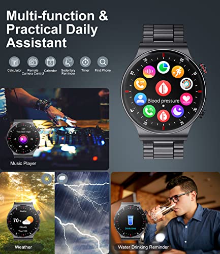 LIGE Bluetooth Smartwatch: Phone Call, Music, Fitness Tracker