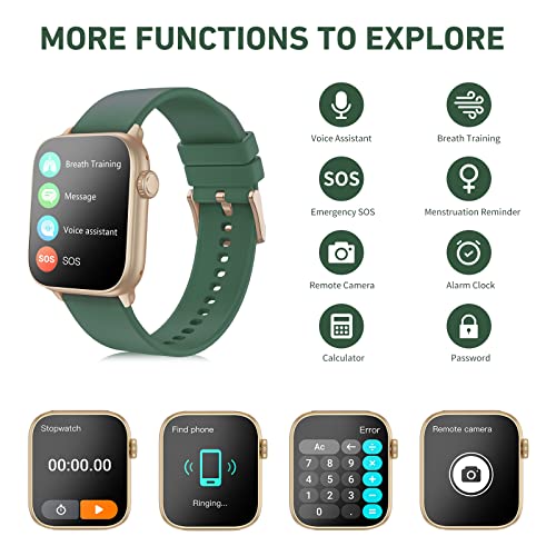 Muzaria Smartwatch - Calls, Voice Assistant, Fitness Tracker