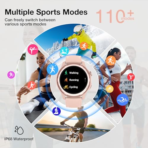 Gerpeng Women's 1.32" Smartwatch - 110+ Sports Modes