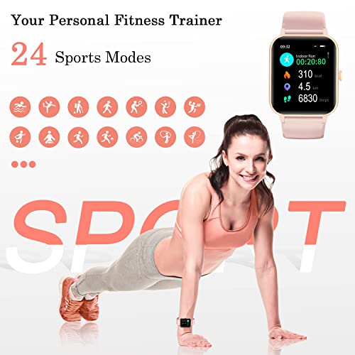 Women's Blackview Smartwatch: Fitness, Heart Rate, Sleep Monitor