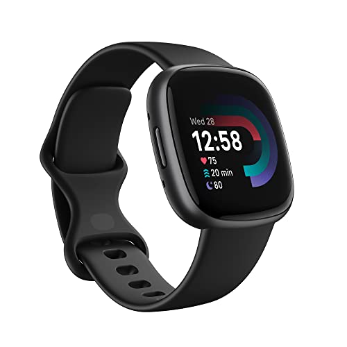Fitbit Versa 4 GPS Smartwatch - iOS/Android Compatible, Black