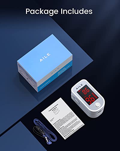 AILE Pulse Oximeter: Accurate Red Screen Oxygen Monitor