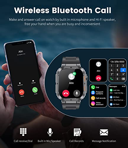 LIGE Military Smart Watch with 400mAh Battery