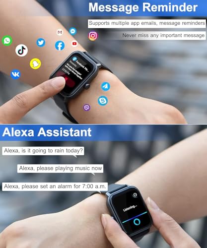 Alexa Smartwatch with Call Function, Fitness Monitoring