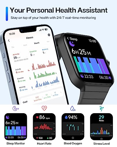 Smart Watch with Alexa, HD Screen, Fitness Tracker