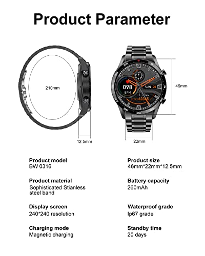 Men's LIGE Smart Watch: Call Answer, Fitness Tracker