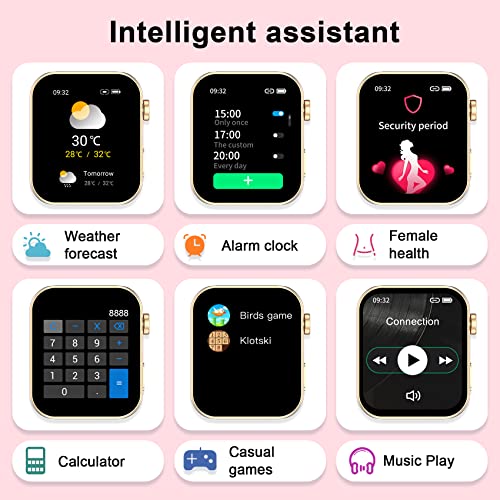 FeipuQu Smart Watch - Call, Oxygen, Heart, Sleep Monitor