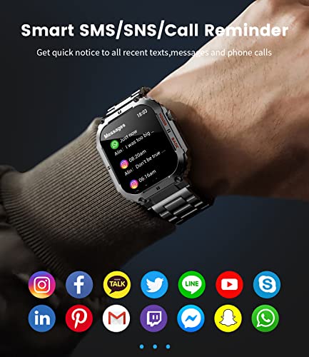 LIGE Military Smart Watch with 400mAh Battery
