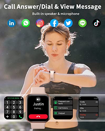 Women's Alexa Smartwatch: Answer Calls, Touch Screen, Fitness
