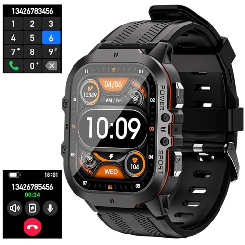 LEMFO 1.96" AMOLED Smart Watch: Men's 110+ Sports Modes