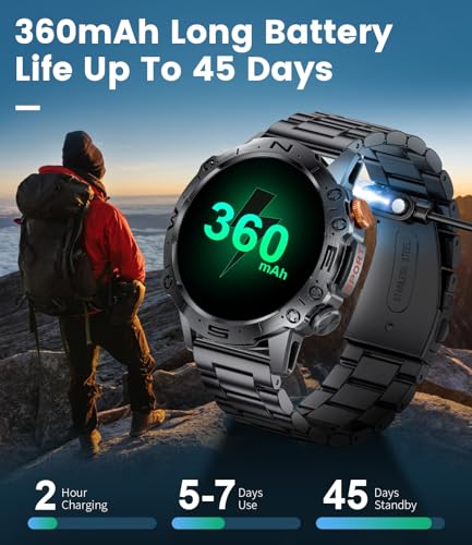 LIGE Smart Watches: 1.43" AMOLED, Bluetooth, Heart Rate