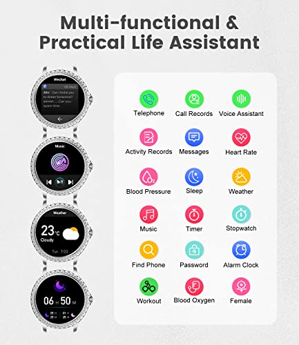 LIGE Women's Bluetooth Smartwatch, Fitness Tracker
