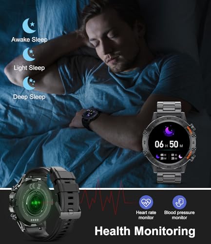 BANGWEI Men's Smartwatch: Call, Fitness Tracker, HR Monitor