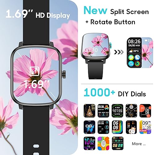 Smartwatch with Blood Pressure and Heart Rate Monitor