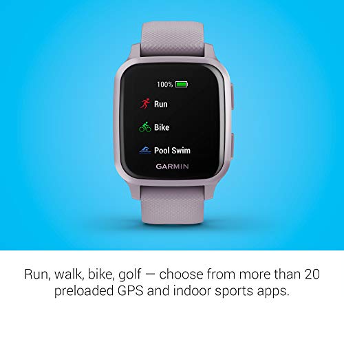 Garmin Venu Sq GPS Smartwatch with Orchid Bezel