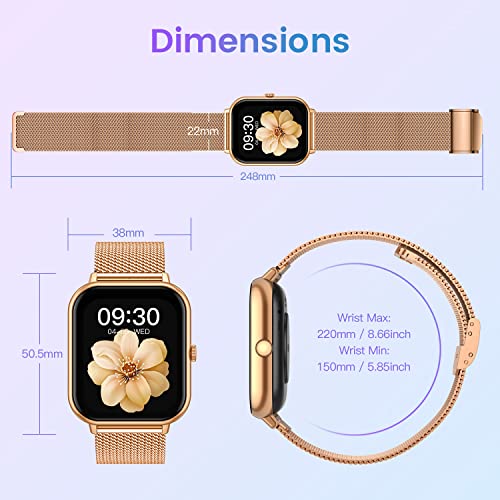 Women's 1.83" Smartwatch: Calls, Heart Rate, Sleep Monitor