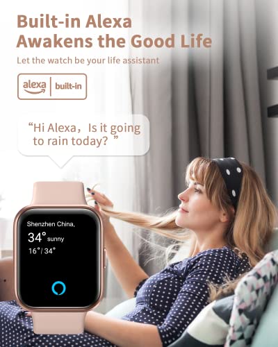 Women's Alexa Smartwatch: Answer Calls, Touch Screen, Fitness