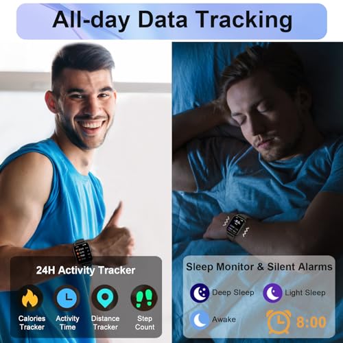 1.85" Smart Watch: Calls, Tracker, Heart Rate, Sleep Monitor